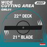 Makita 40 V X2 XGT 21 in. Lawn Mower Self Propelled 4 Ah Kit 