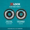Makita X-LOCK 4‑1/2 in. Type 29 Angled Flap Disc, 60 Grit, 3/pk