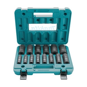 MAKITA 14 PC. ½ in. Drive Deep Well SAE Impact Socket Set 