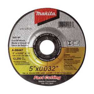 Makita 5 in. x 7/8 in. x .032 in. Ultra Thin Cut-Off Wheel
