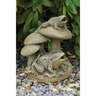 Massarelli Statue Frog and Mushroom Plumbed 11-1/4 in. x 10-1/4 in. x 12-1/2 in.