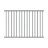 Independence Fence Straight Universal Top / 2-Rail Flush Bottom Gate Black 5 ft. wide x 4 ft.