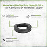 Master Mark FlexEdge Poly Strip Edging w/4 Steel Stakes and 1 Coupler 4-3/4 in. x 20 ft.