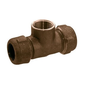 Matco Compression Tee Brass IPS 1 in.