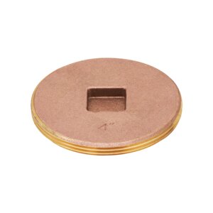 Clean-Out Plug Countersunk Brass 4 in. Square Head