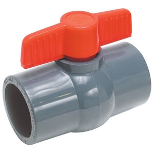 Matco Ball Valve PVC Gray 1 in. Solvent