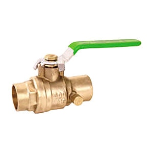 Matco Solder Full-Port Ball Valve Cast Brass Lead Free 1 in. w/ Drain
