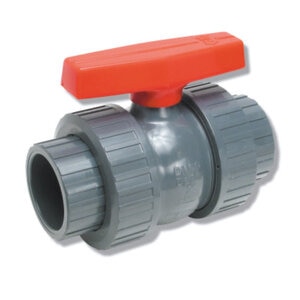 True Union Ball Valve PVC Gray 1-1/2 in. Slip & Thread NSF