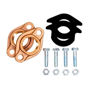 Matco Water Meter Kit Flange Brass 2 in. w/ Nut, Bolt & Gasket