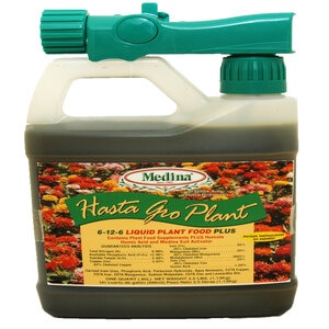 Medina HastaGro Plant Food 6-12-6 Liquid Fertilizer 1 qt. Hose End Spray Bottle