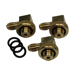Mid West Instrument Quick Connect 90 Degree Swivel Test Cock Adapter ¼ in. NPT X ¼ in. Flare (set of 3)