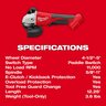 Milwaukee M18 Brushless 4-1/2 in. / 5 in. Cut-Off Grinder, Paddle Switch