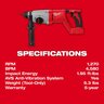 Milwaukee M18 Brushless Cordless Rotary Hammer 1 in. SDS Plus D-Handle