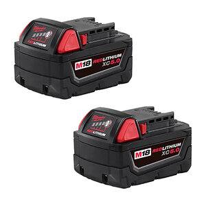 Milwaukee M18 REDLITHIUM XC5.0 Extended Capacity Battery Two Pack