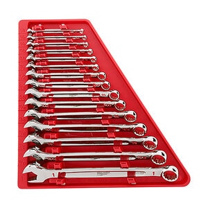 Milwaukee Combination SAE and Matric Wrench Mechanics Tool Set (15-Piece)