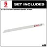 Milwaukee 12 in. 10/14 TPI SAWZALL Blades (5 Pk)