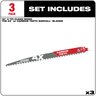 Milwaukee 12 in. C-Pruning Sawzall BL 3 pk