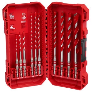 Milwaukee 10 pc. SHOCKWAVE Impact Duty Carbide Hammer Drill Bit Set