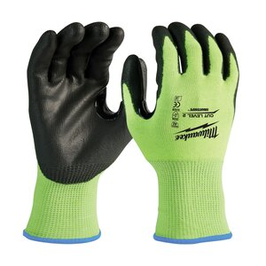 Milwaukee Cut 2 High Visibility Gloves- Large