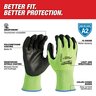 Milwaukee Cut 2 High Visibility Gloves- Large