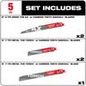 Milwaukee 5 pc Carbide Sawzall Blade Set