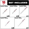 Milwaukee Sawzall Blade Gp Set 10/Piece