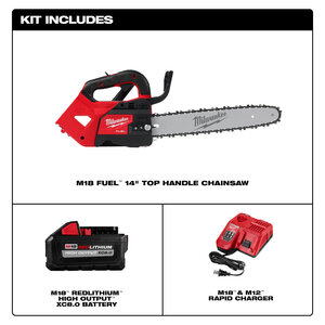 Milwaukee M18 Fuel Battery 14 in. Top Handle Chainsaw Kit