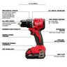 Milwaukee M18 Compact Brushless 1/2 in. Hammer Drill/Driver Kit