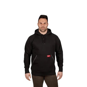 Milwaukee Men Ft.S Large Black Heavy Duty Cotton/Polyester Long-Sleeve Pullover Hoodie