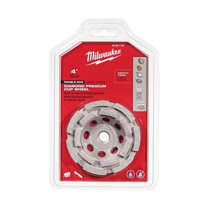 Milwaukee 4 in. Double Row Cup Wheel, 5/8-11 in.