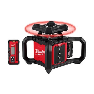 Milwaukee M18 Red Exterior Rotary Laser Level Kit w/ Receiver