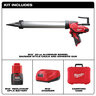 Milwaukee M12 Aluminum Barrel Sausage-Style Caulk and Adhesive Gun Kit 20 oz.
