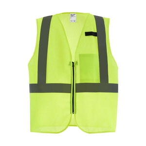 Milwaukee Class 2 High Vis Yellow Mesh One-Pocket Safety Vest - Large/X-Large
