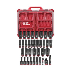 Milwaukee 3/8 in. SHOCKWAVE™ Impact Duty Socket Drive Set 36pc. w/ PACKOUT™