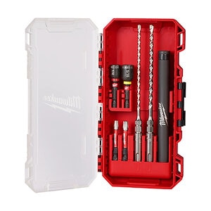 Milwaukee 7 Pc. SDS Plus M/2 2-Cutter Concrete Screw Install Kit