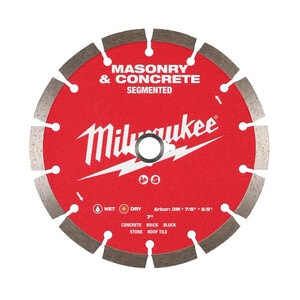 Milwaukee 7 in. Segmented Masonry & Concrete Diamond Blade