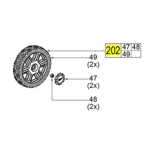 Milwaukee Front Wheel Assembly