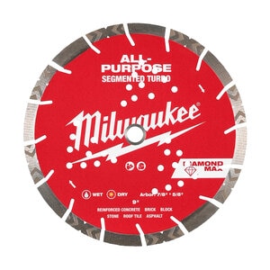 Milwaukee 9 in. DIAMOND MAX™ All-Purpose Segmented Turbo Diamond Blade