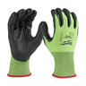 Milwaukee Hi-Vis Cut Level 5 Polyurethane Dipped Gloves-Small