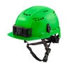 Milwaukee BOLT Green Front Brim Vented Safety Helmet (USA) - Type 2, Class C (w/ Logo)
