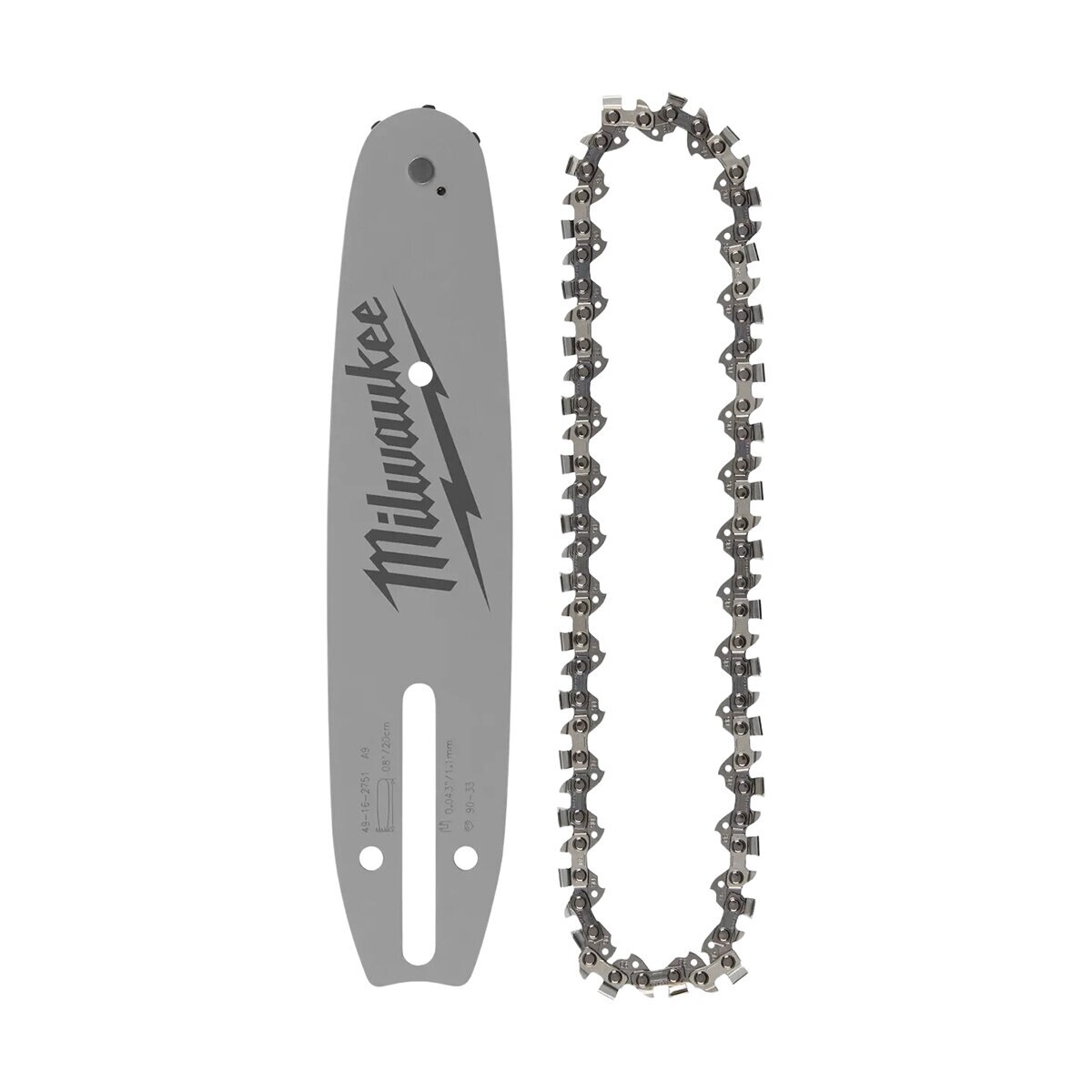 Milwaukee 8 in. Low Profile Saw Chain & Guide Bar Set (3/8 in. Pitch ...