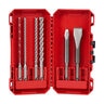 Milwaukee 4-Cutter & Chisel Kit 6 PC SDS Plus MX4