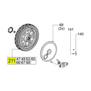 Milwaukee Mower Rear Wheel Assembly