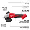 Milwaukee M18 Brushless 4-1/2 in. / 5 in. Cut-Off Grinder, Paddle Switch