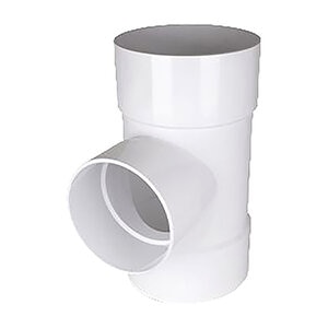 Multi Fittings Corp Reducer Tee White SDR35 10 in. x 4 in. Hub x Hub x Hub 