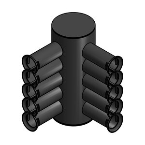 6 90 Degree Multi Flow