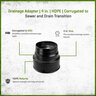 NDS HDPE Corrugated Adapter Black 4 in. Single Wall HUB x S&D SPT or HUB