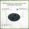 NDS Catch Basin Outlet Adapter Plug Universal Black Plastic 6 in.