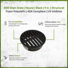 NDS Drain Grate Round Black 4 in.