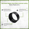 NDS Catch Basin Outlet Adapter Universal Locking Black Plastic 6 in.